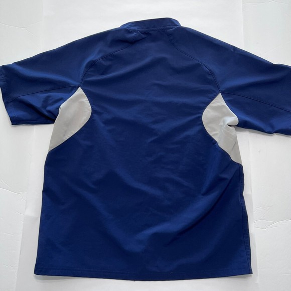 New Balance Short Sleeve Ace Baseball 1/4 Zip Top Jacket Men's Medium Blue - Picture 4 of 6